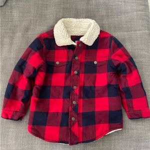 GAP Boys Plaid Fleece Jacket